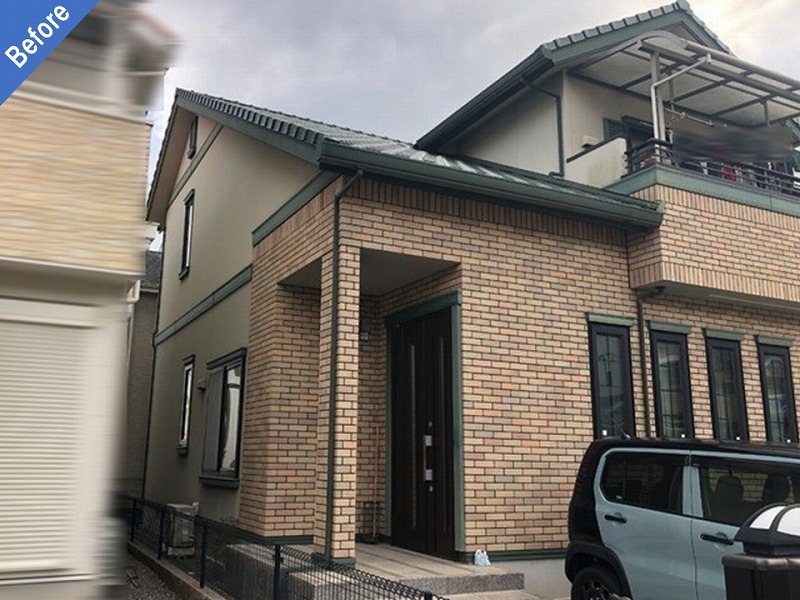 外壁塗装前の一条工務店の住宅