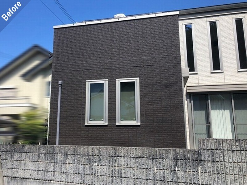 外壁塗装前の大和ハウスの正面外壁