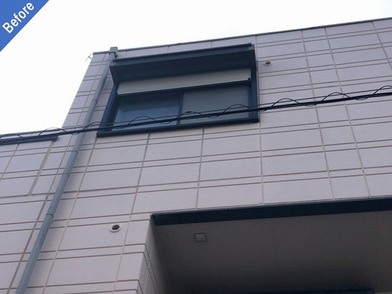 外壁塗装前の雨樋のALC