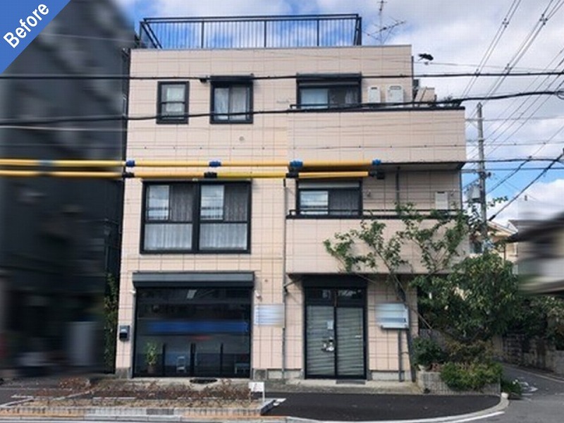 外壁塗装前の旭化成ヘーベルハウスの戸建て住宅