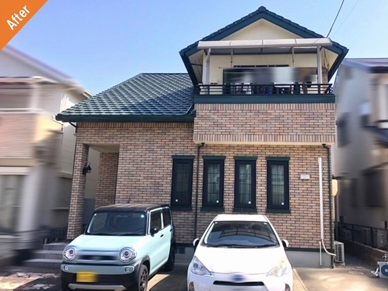 岸和田市の外壁塗装後の一条工務店の住宅