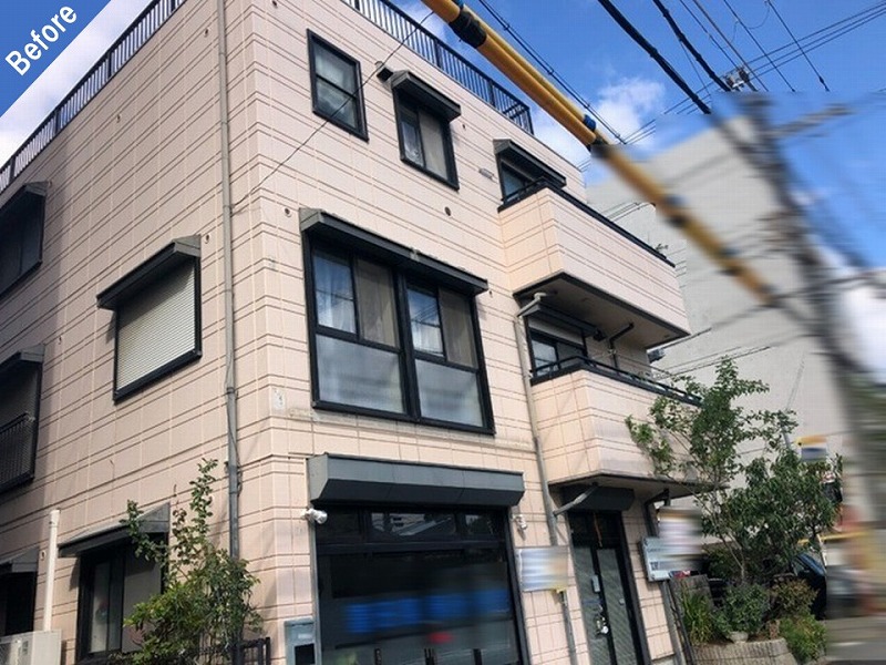 外壁塗装前の旭化成ヘーベルハウス