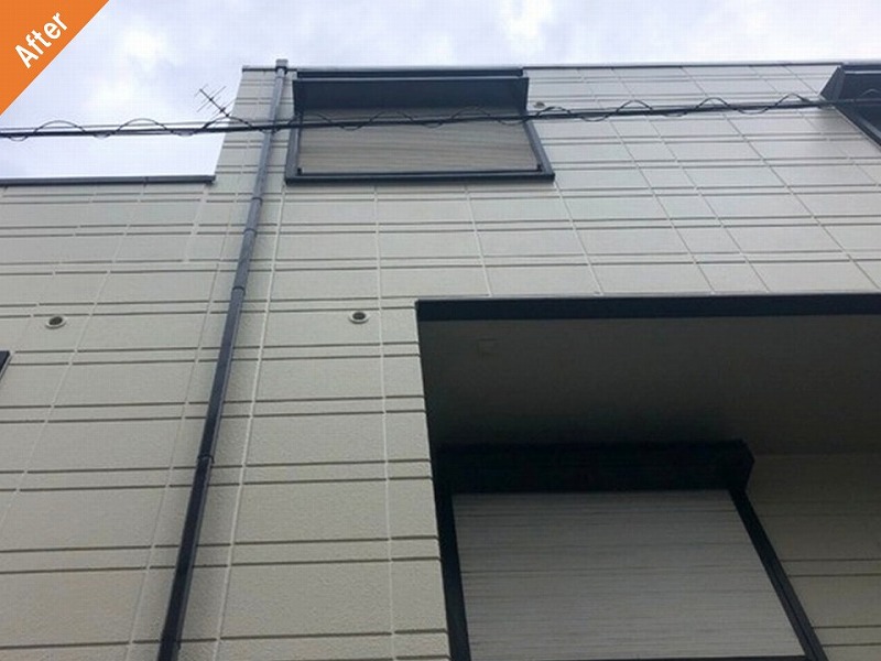 外壁塗装後の雨樋のALC