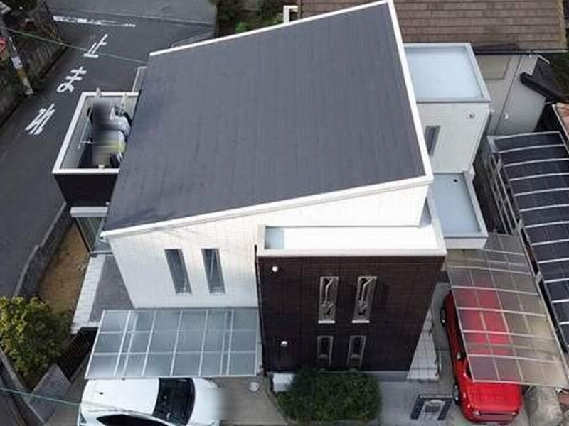 屋根工事・防水工事・塗装工事完工後の大和ハウスの全景