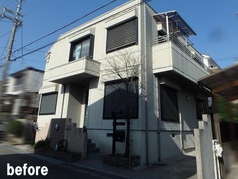 弊社のラジカル塗料で外壁塗装をした施工事例