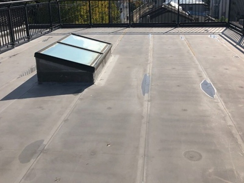 屋上全体の塩ビシート防水