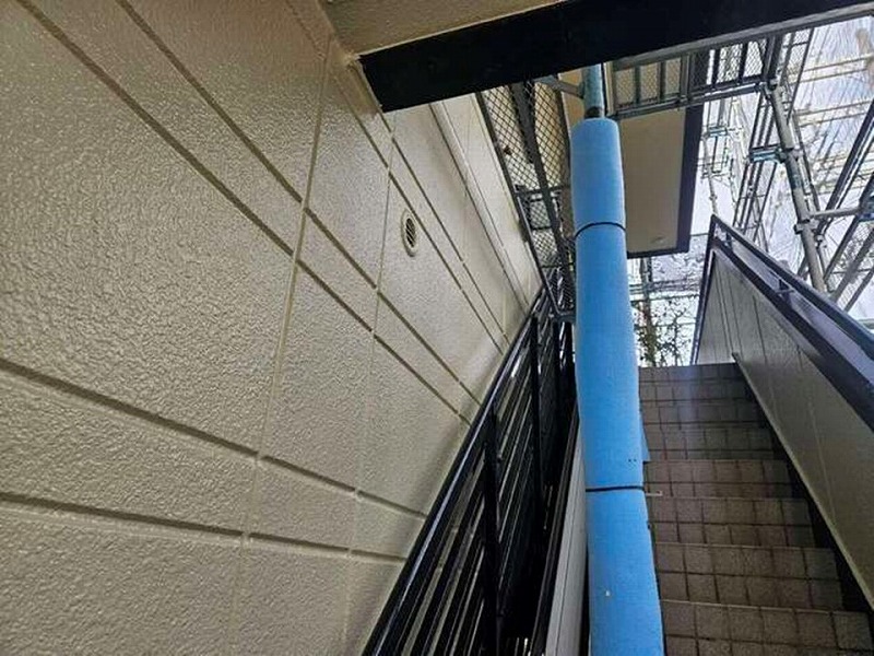 塗装後の階段