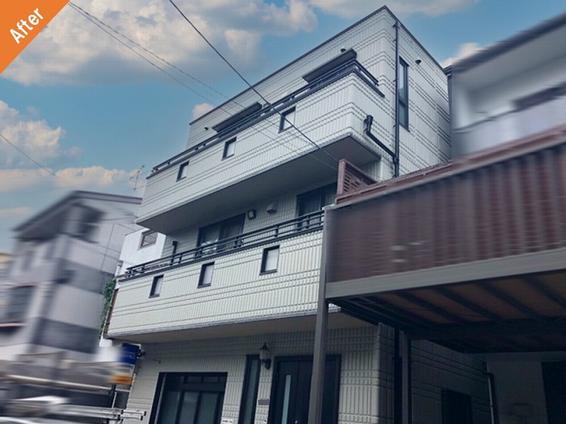 富田林市の雨漏り修理と外壁塗装後のパナホーム