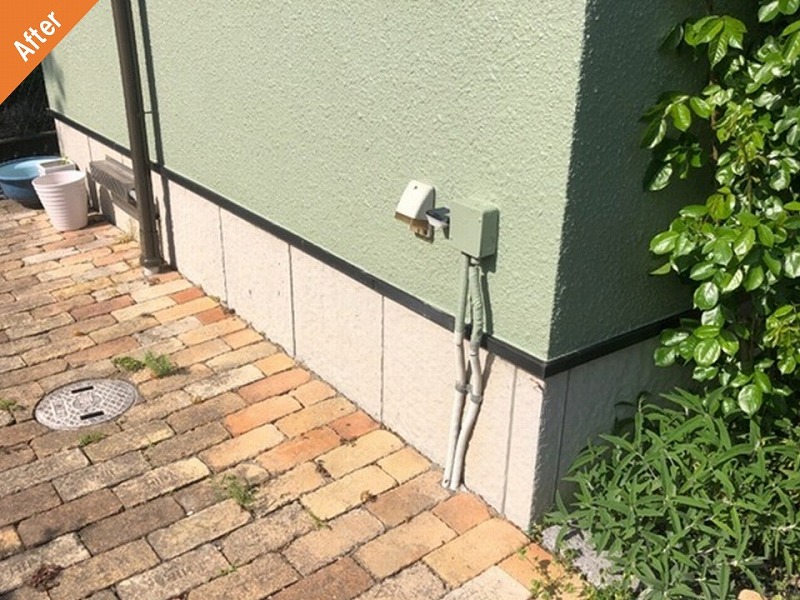 外壁塗装後の1階の外壁