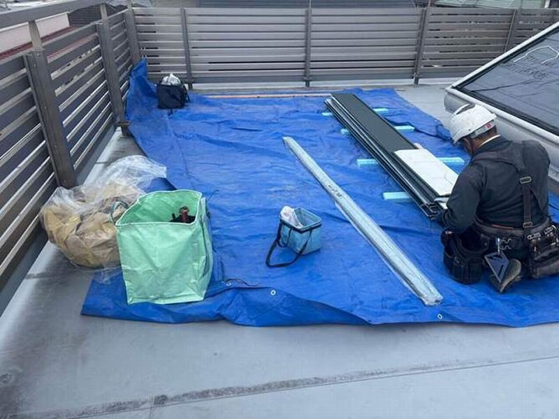 屋根カバー工法の準備