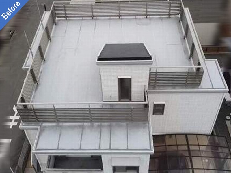 屋上防水工事前のヘーベルハウスの屋上
