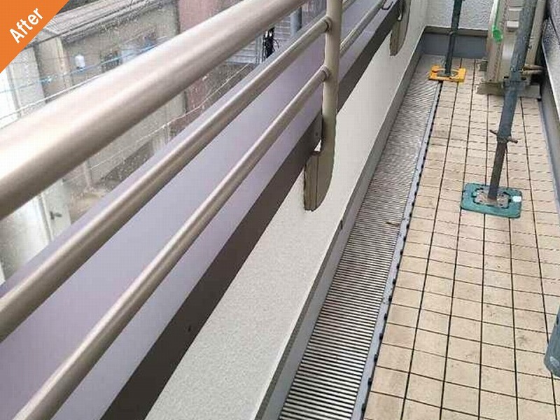兵庫県神戸市須磨区の積水ハウスの板金工事後のベランダ笠木
