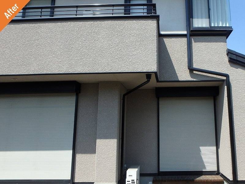 羽曳野市でパナホームのお宅に吹き付けによるスタッコ仕上げをした事例
