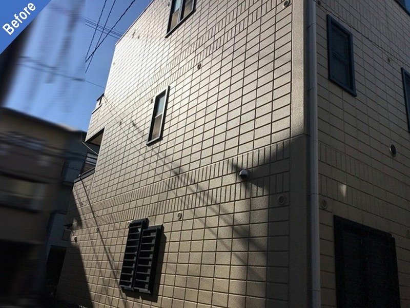 外壁塗装前の旭化成ヘーベルハウスの外壁