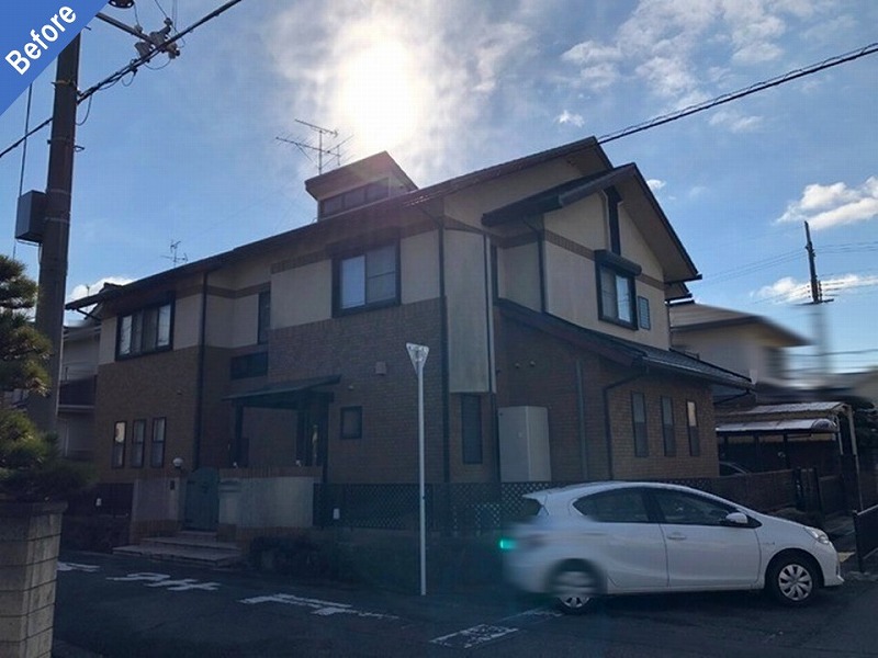 外壁塗装前のモルタル外壁