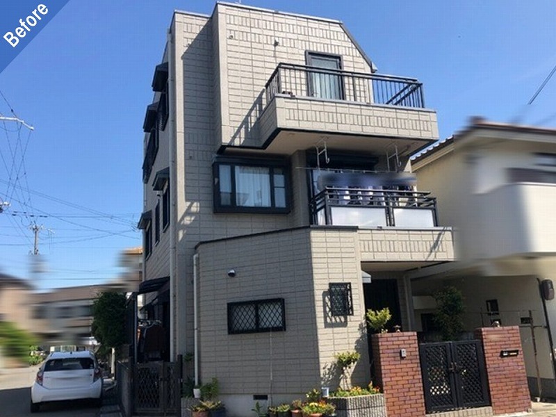 外壁塗装前の旭化成ヘーベルハウス