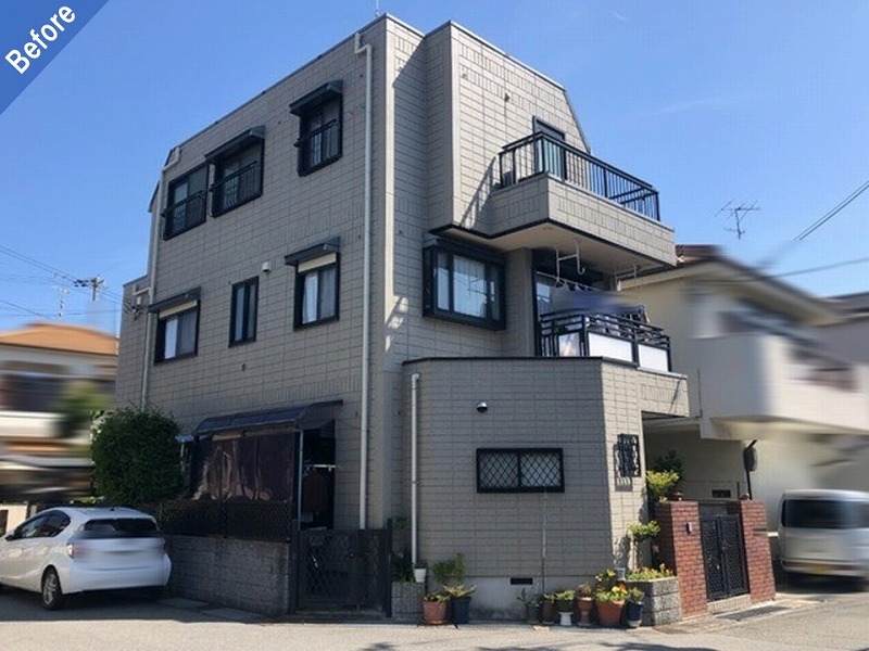兵庫県伊丹市の外壁塗装前の旭化成ヘーベルハウス