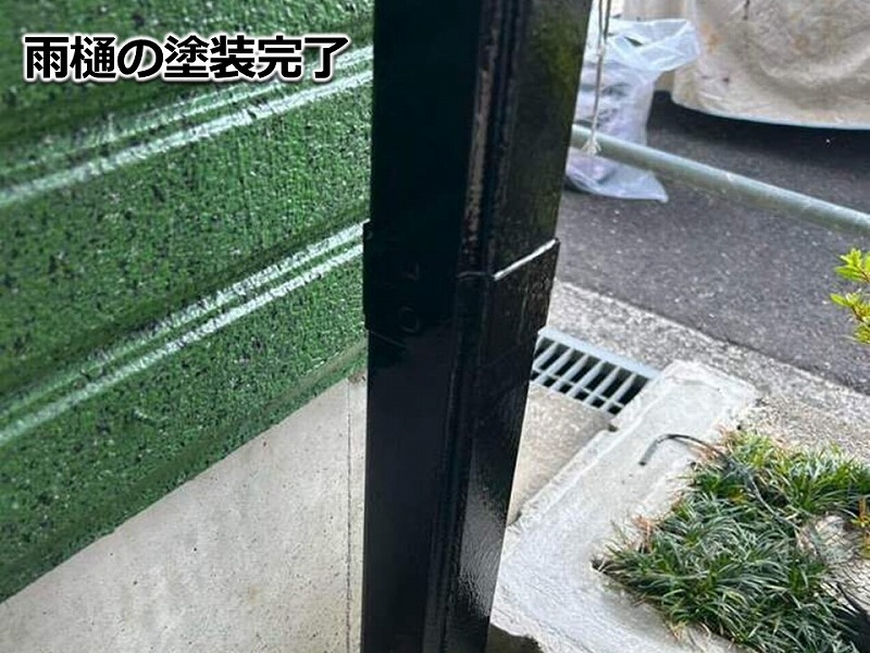 雨樋の塗装完了