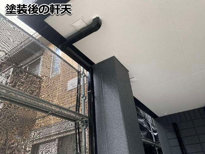 塗装後の軒天