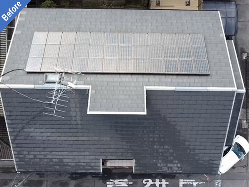 屋根塗装前のセメント瓦