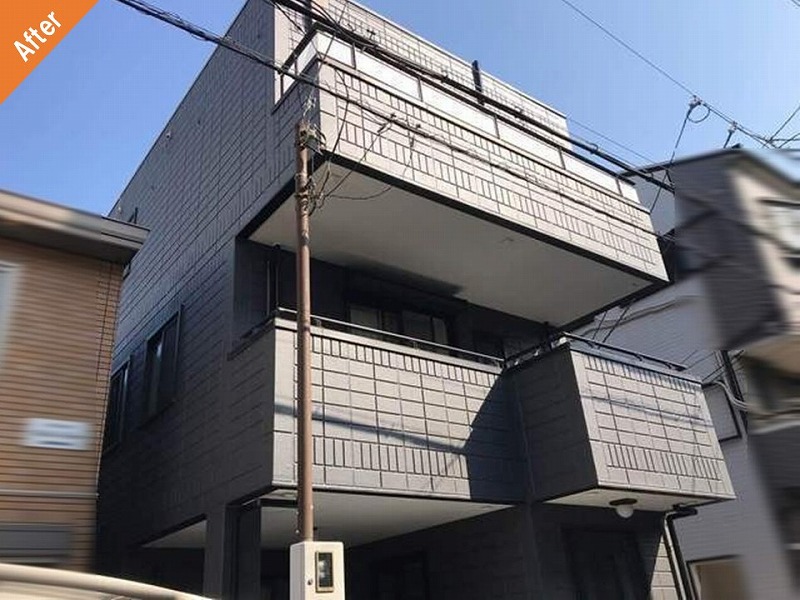外壁塗装後の旭化成ヘーベルハウスの住宅
