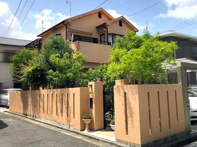 羽曳野市の外壁塗装後の全景