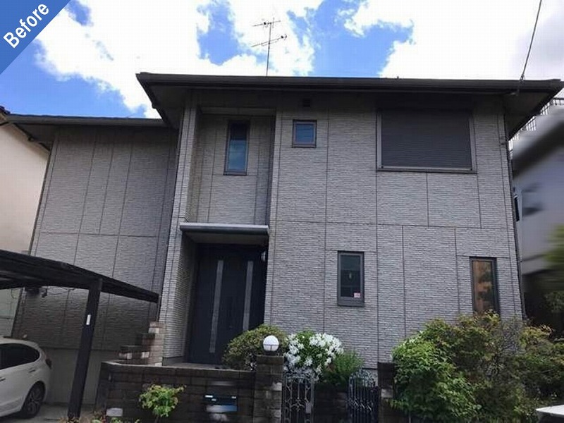 宝塚市の外壁塗装前の積水ハウス