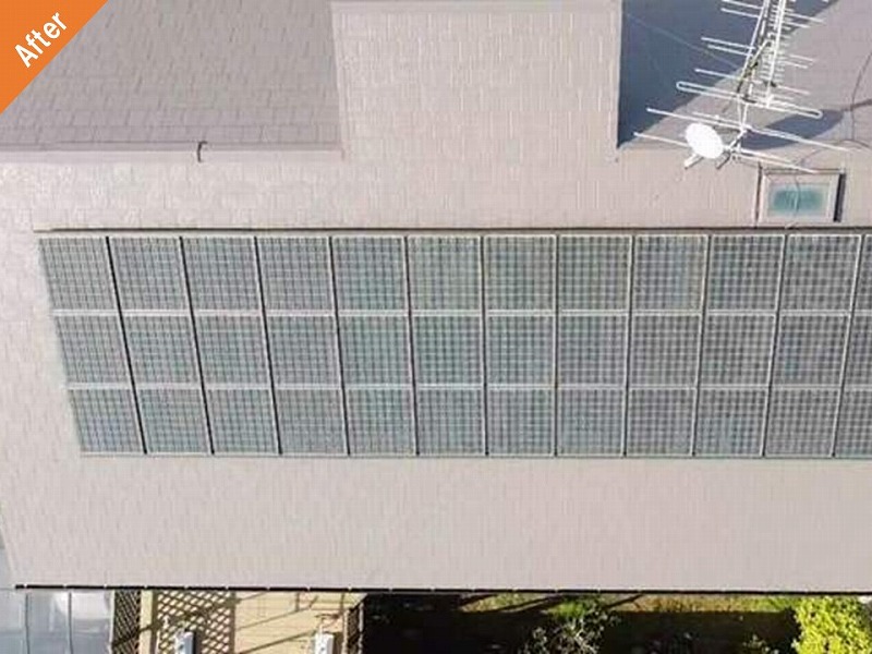 遮熱フッ素塗料で屋根塗装後のセメント瓦