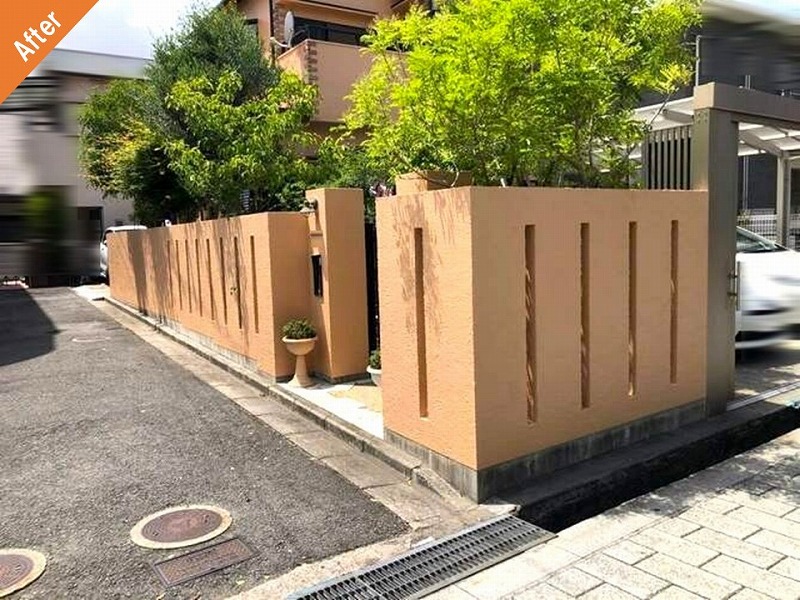 外壁塗装後の外塀