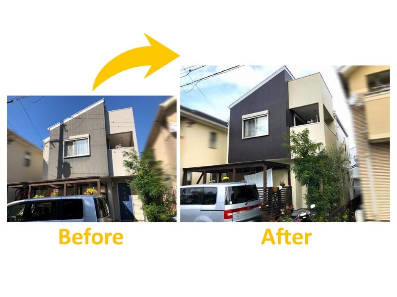 おしゃれなツートンにしたビフォーアフター施工事例㉒
