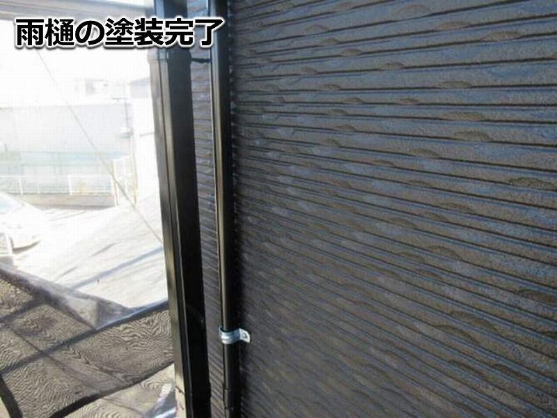 雨樋の塗装完了