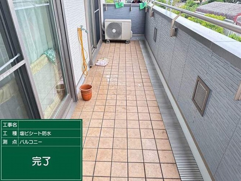 三重県鈴鹿市の積水ハウスの塩ビシート防水工事完工