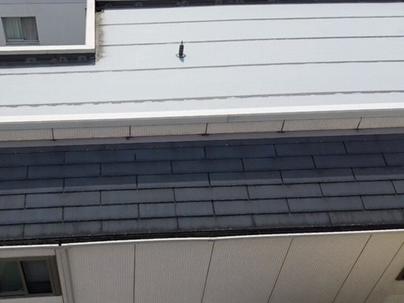 陸屋根とグリシェイドグラッサが使用された屋根