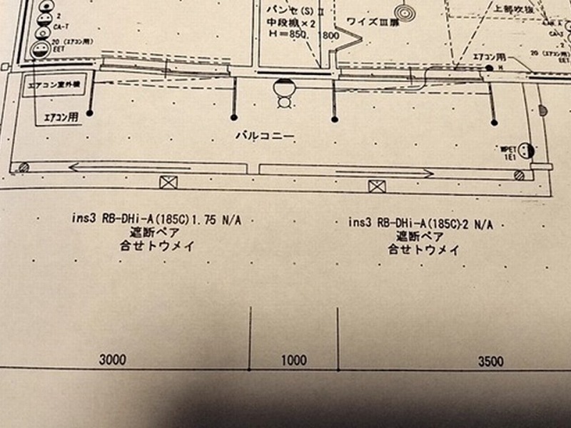 バルコニーの図面