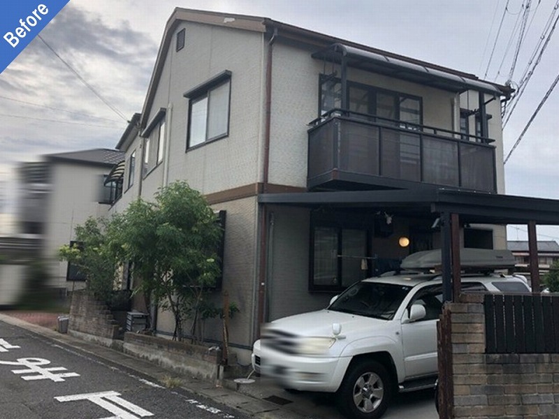 外壁塗装前の住友林業の住宅