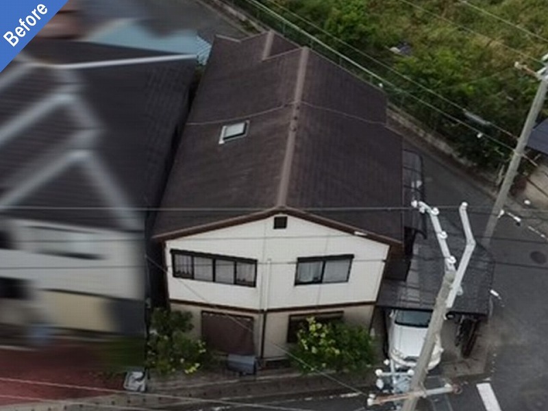屋根・外壁塗装前の住友林業の全景