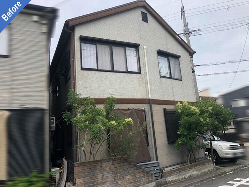 羽曳野市の外壁塗装前の住友林業の住宅