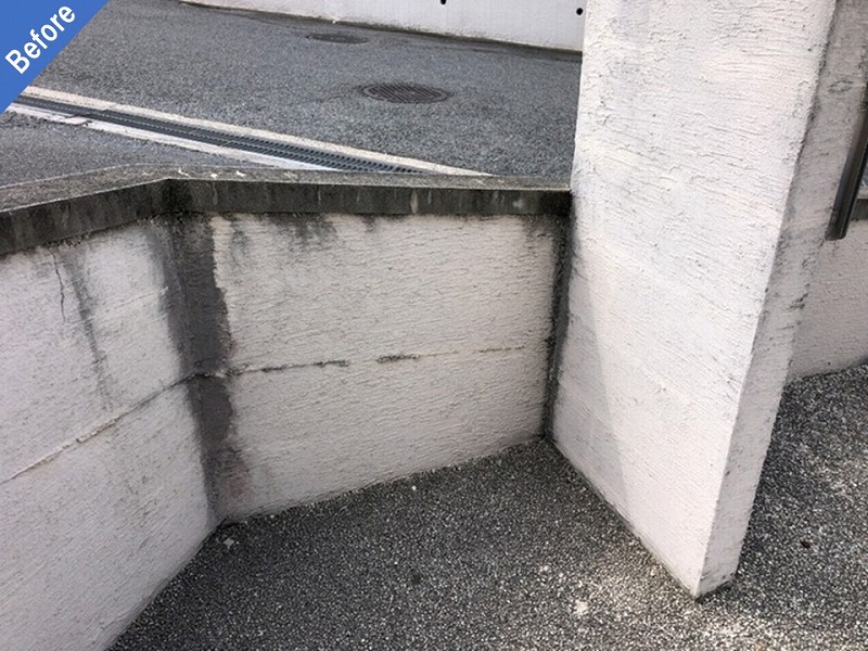 塗装工事前の外塀