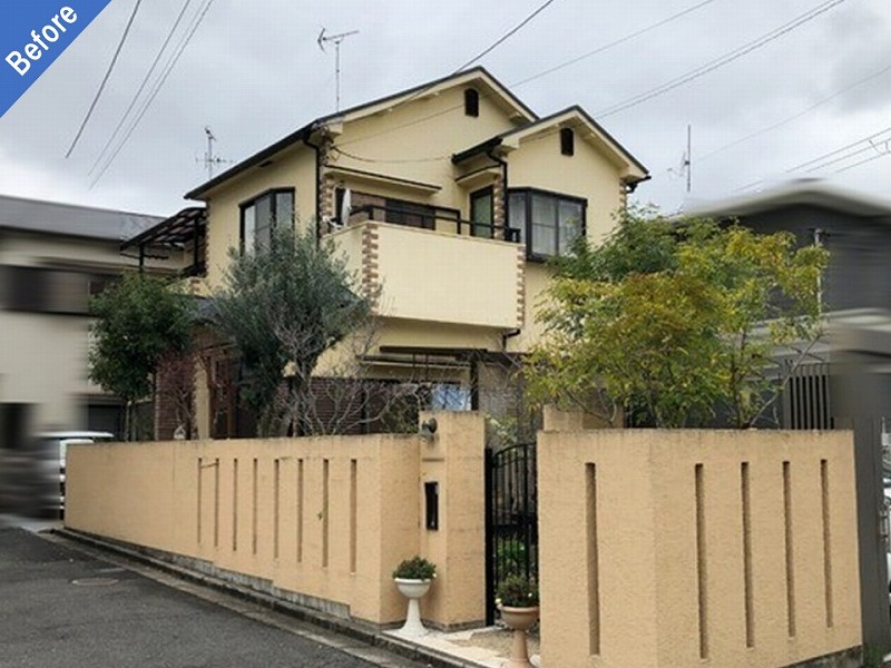 外壁塗装前の戸建て住宅