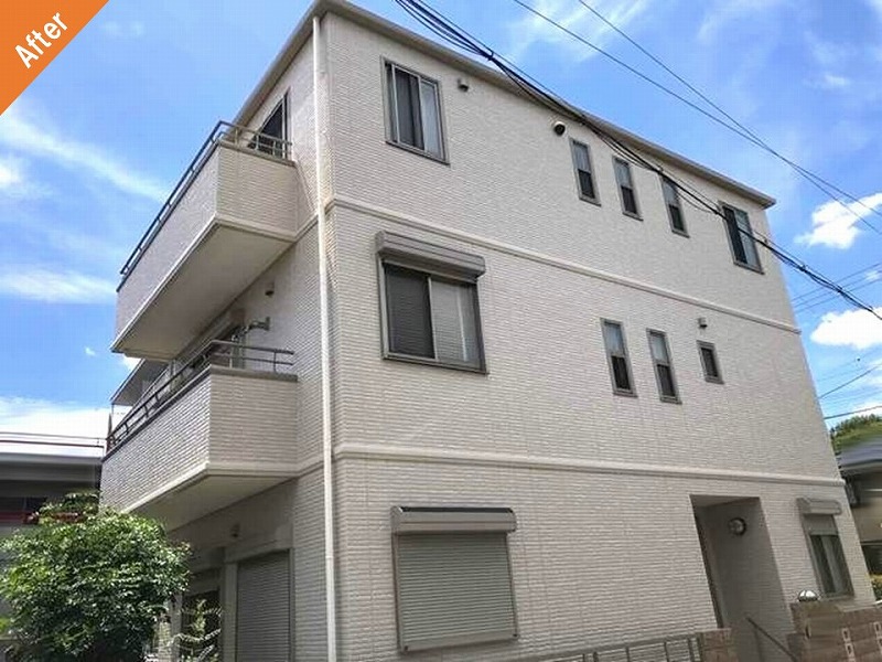 吹田市の外壁塗装後のトヨタホームの全景