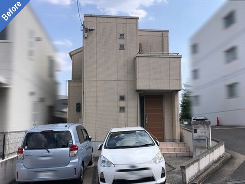 外壁塗装前の西宮市の積水ハウスの住宅