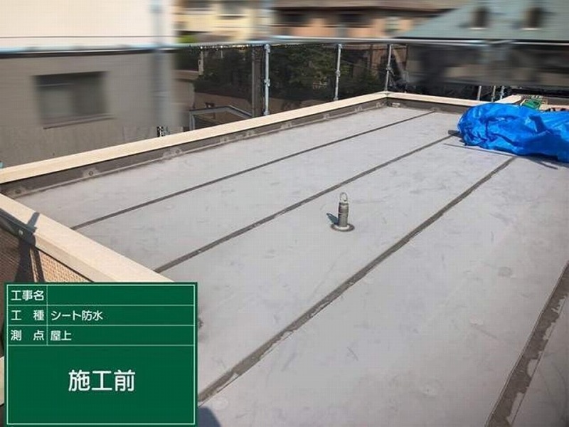 施工前の陸屋根全景
