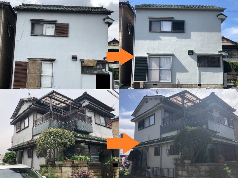 弊社の和風の外壁塗装事例（羽曳野市）