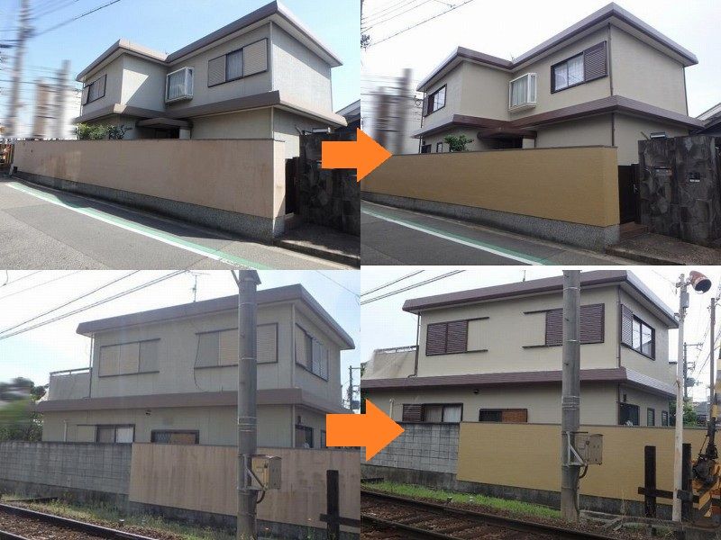 弊社の和風の外壁塗装事例（大阪市住吉区）