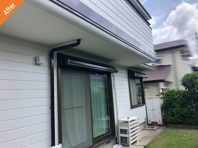 外壁塗装後の1階ベランダ