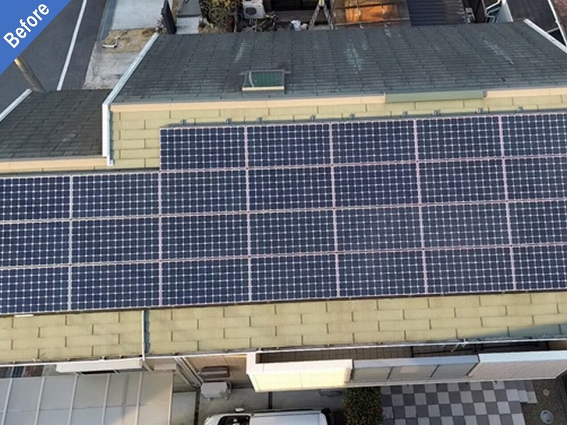 大和ハウスの屋根塗装前のグリシェイドグラッサ