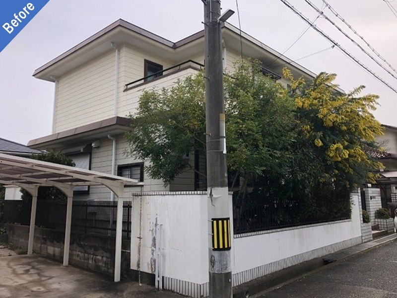 外壁塗装前の旭化成ヘーベルハウス全景