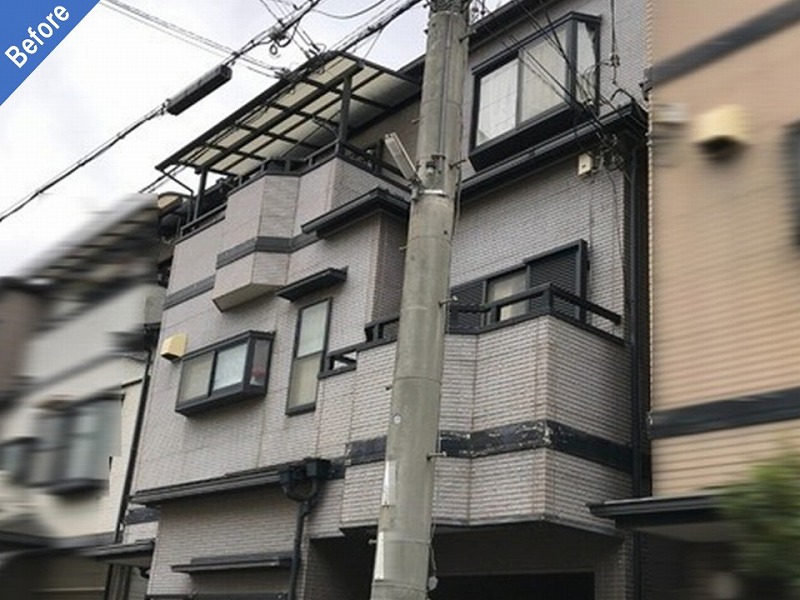 外壁塗装前の戸建て住宅