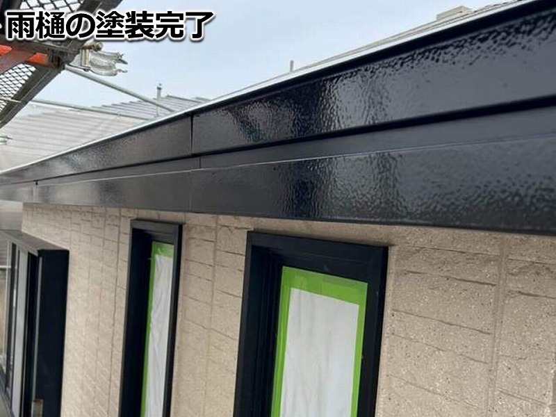 雨樋の塗装完了