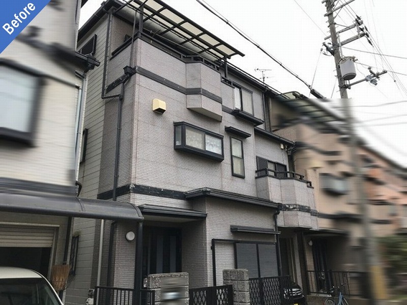 築25年の外壁塗装前の戸建て住宅